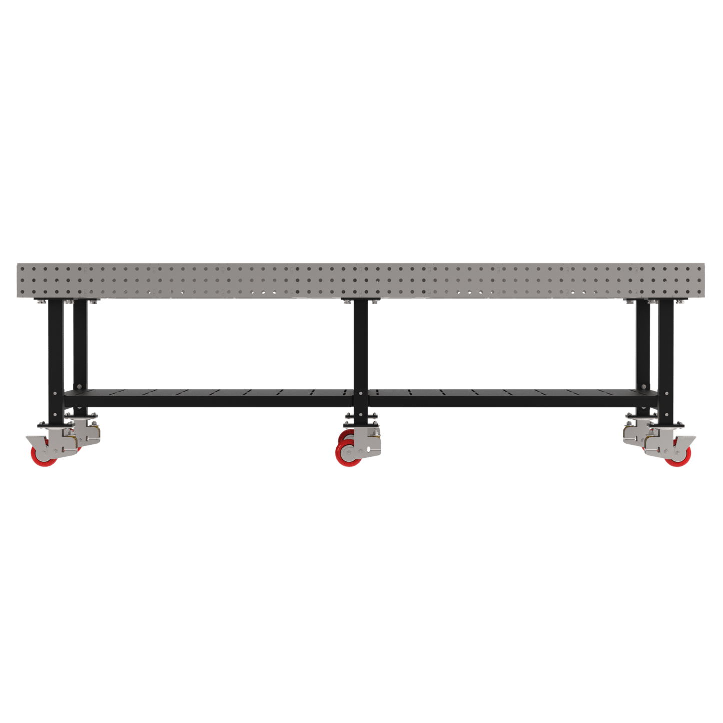 Diversified Woodcrafts Welding Table, Fixed Height, 36"H x 120"L x 48"D, Shelf, Casters (DIV - DMW12048SC) - SchoolOutlet