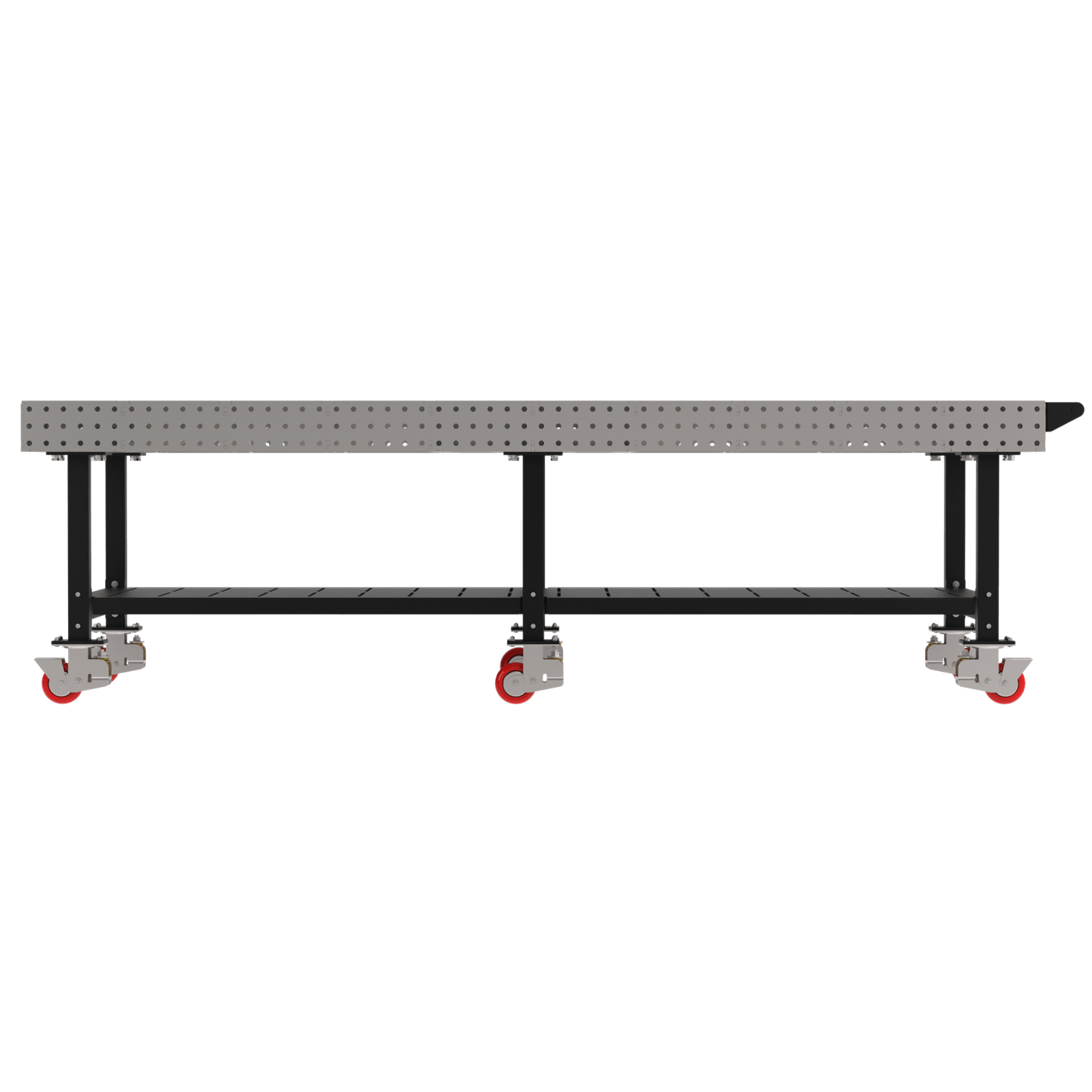 Diversified Woodcrafts Welding Table, Fixed Height, 36"H x 120"L x 48"D, Shelf, Handle, Casters (DIV - DMW12048SHC) - SchoolOutlet