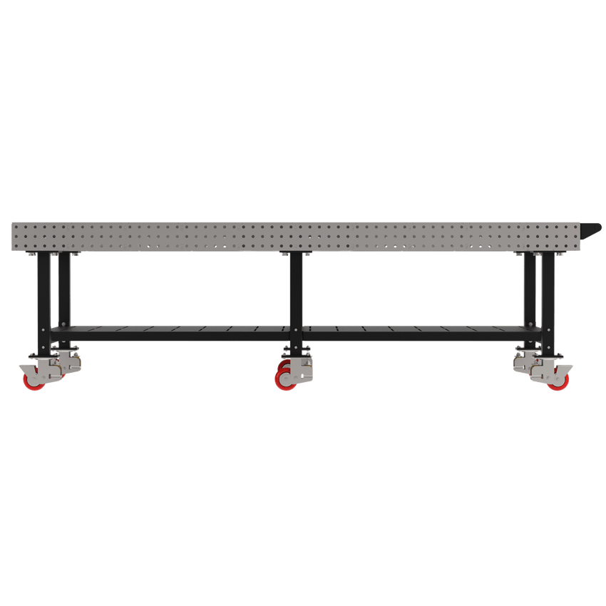 Diversified Woodcrafts Welding Table, Fixed Height, 36"H x 120"L x 48"D, Shelf, Handle, Casters (DIV - DMW12048SHC) - SchoolOutlet