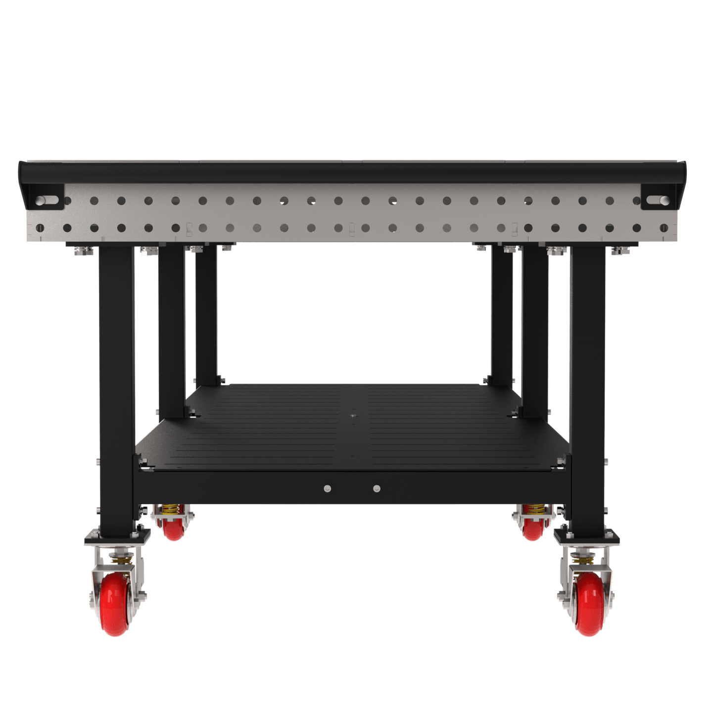Diversified Woodcrafts Welding Table, Fixed Height, 36"H x 120"L x 48"D, Shelf, Handle, Casters (DIV - DMW12048SHC) - SchoolOutlet