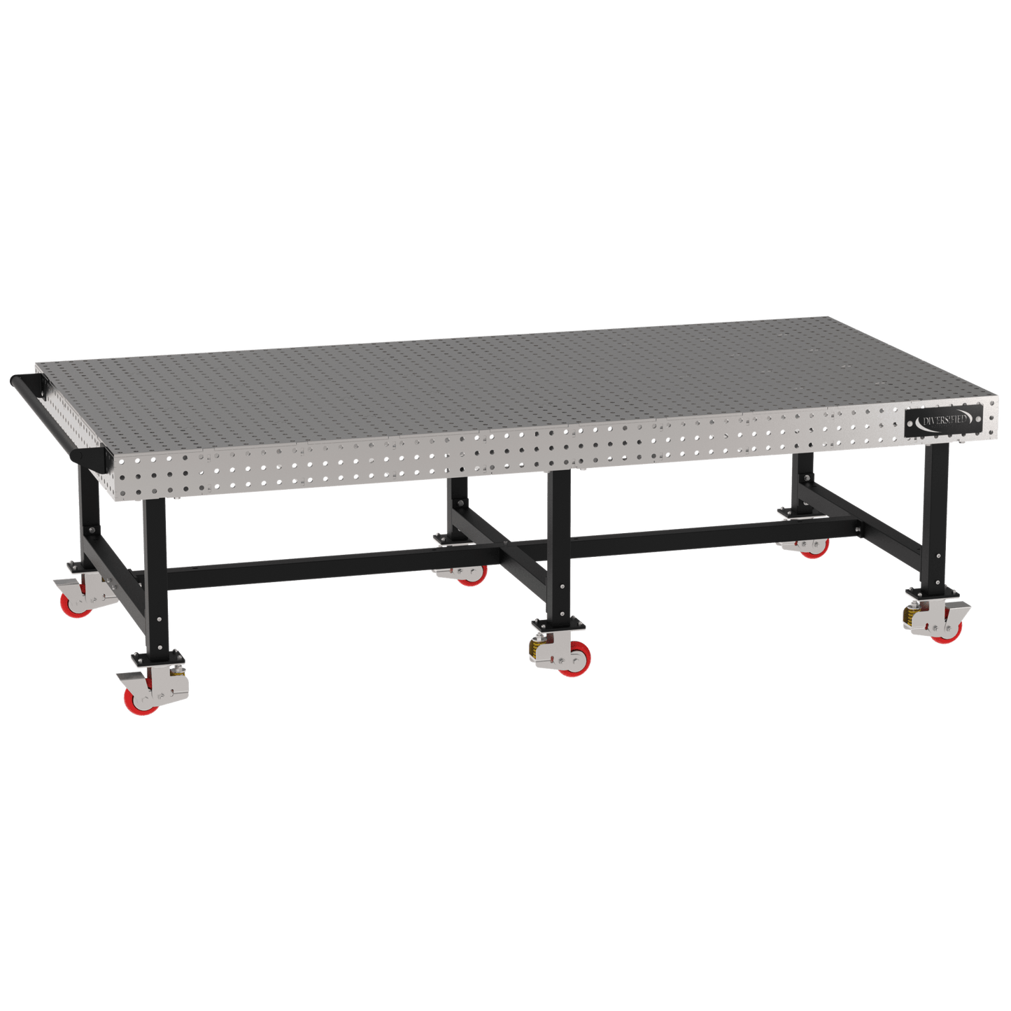 Diversified Woodcrafts Welding Table, Fixed Height, 36"H x 120"L x 60"D, Handle, Casters (DIV - DMW12060HC) - SchoolOutlet