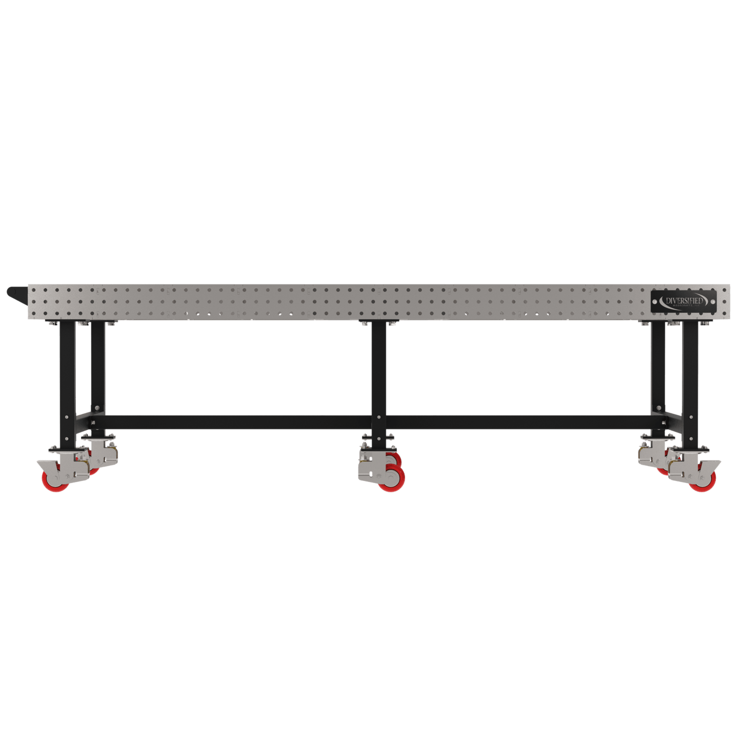 Diversified Woodcrafts Welding Table, Fixed Height, 36"H x 120"L x 60"D, Handle, Casters (DIV - DMW12060HC) - SchoolOutlet
