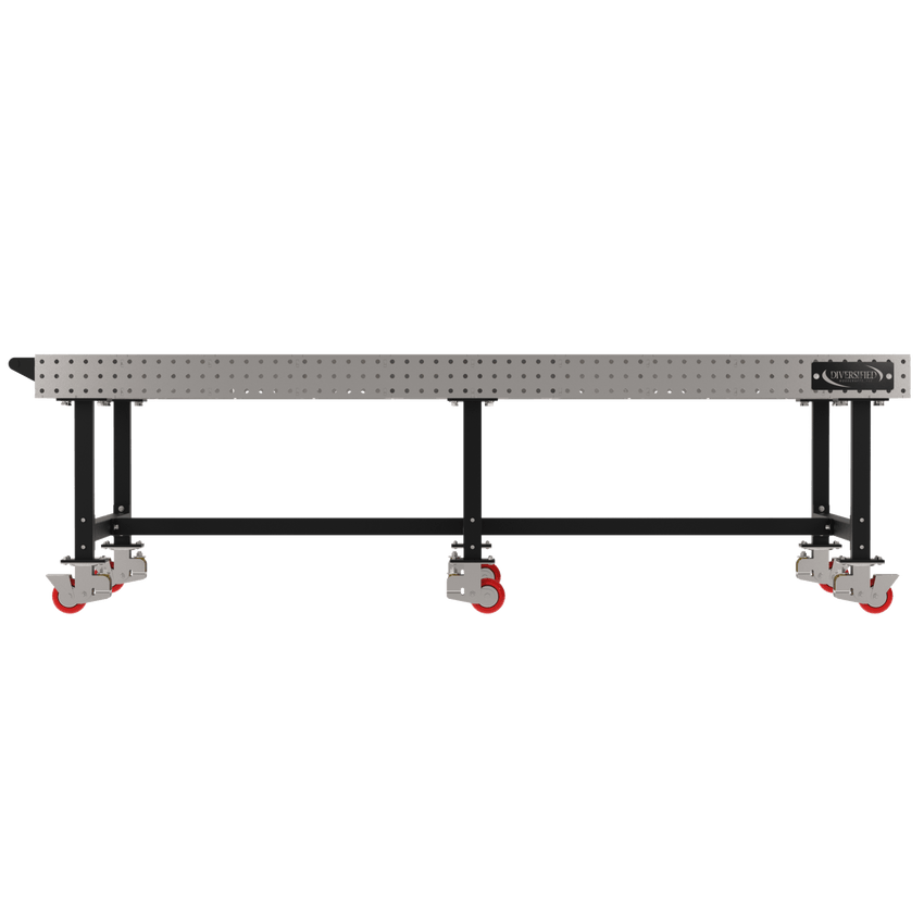 Diversified Woodcrafts Welding Table, Fixed Height, 36"H x 120"L x 60"D, Handle, Casters (DIV - DMW12060HC) - SchoolOutlet