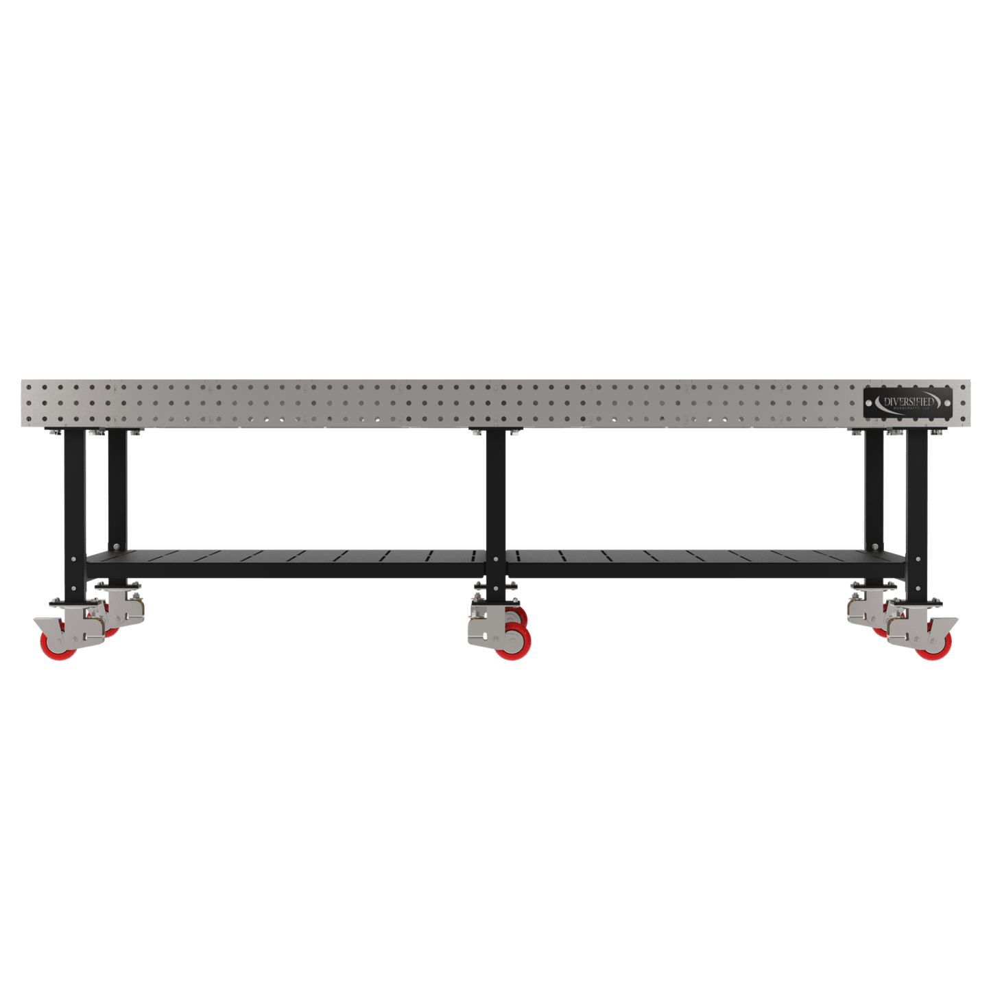 Diversified Woodcrafts Welding Table, Fixed Height, 36"H x 120"L x 60"D, Shelf, Casters (DIV - DMW12060SC) - SchoolOutlet