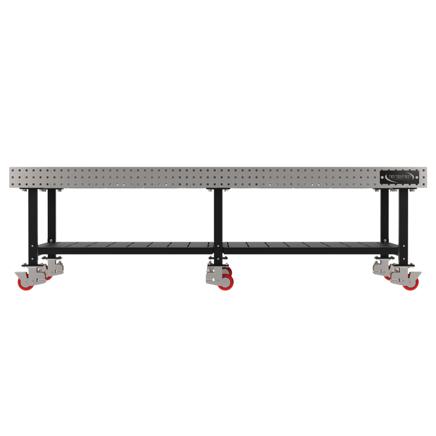 Diversified Woodcrafts Welding Table, Fixed Height, 36"H x 120"L x 60"D, Shelf, Casters (DIV - DMW12060SC) - SchoolOutlet