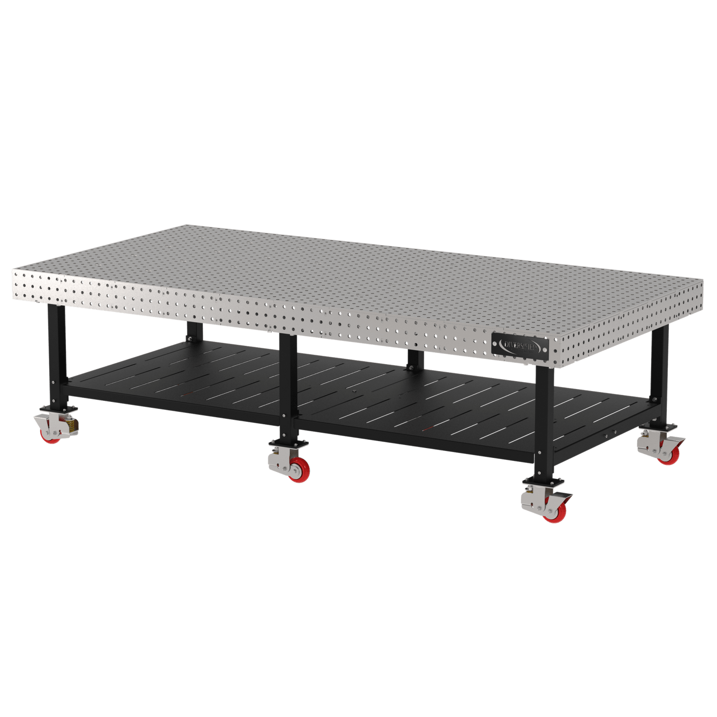 Diversified Woodcrafts Welding Table, Fixed Height, 36"H x 120"L x 60"D, Shelf, Casters (DIV - DMW12060SC) - SchoolOutlet