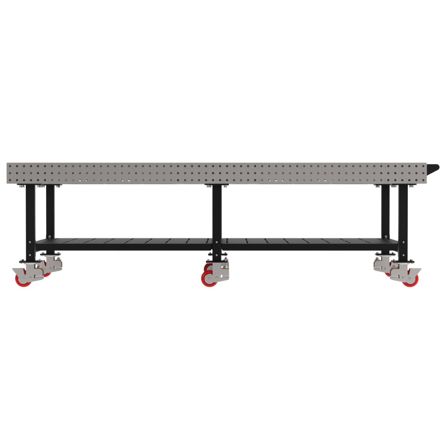 Diversified Woodcrafts Welding Table, Fixed Height, 36"H x 120"L x 60"D, Shelf, Handle, Casters (DIV - DMW12060SHC) - SchoolOutlet