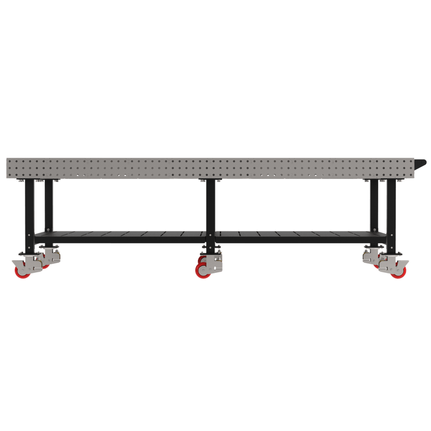 Diversified Woodcrafts Welding Table, Fixed Height, 36"H x 120"L x 60"D, Shelf, Handle, Casters (DIV - DMW12060SHC) - SchoolOutlet