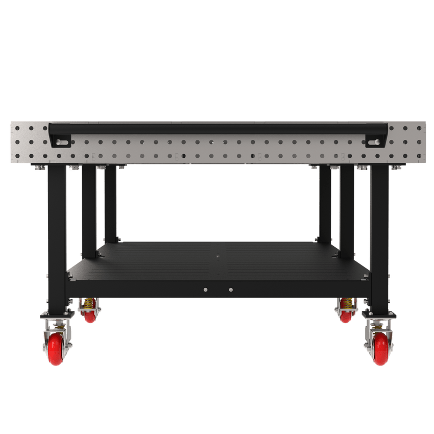 Diversified Woodcrafts Welding Table, Fixed Height, 36"H x 120"L x 60"D, Shelf, Handle, Casters (DIV - DMW12060SHC) - SchoolOutlet