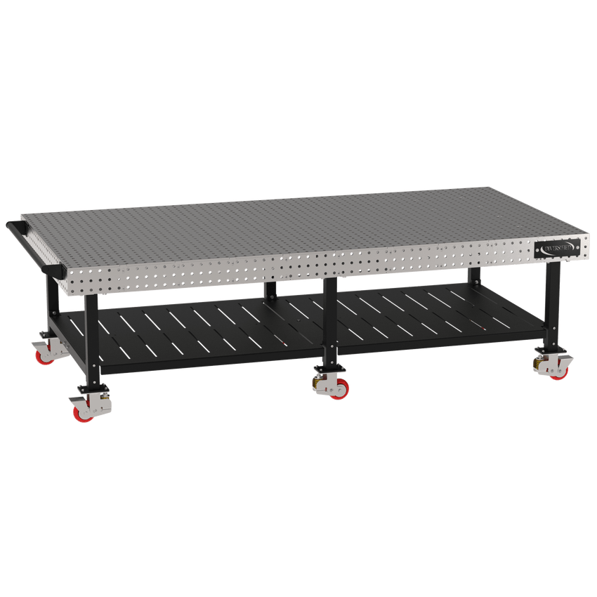 Diversified Woodcrafts Welding Table, Fixed Height, 36"H x 120"L x 60"D, Shelf, Handle, Casters (DIV - DMW12060SHC) - SchoolOutlet