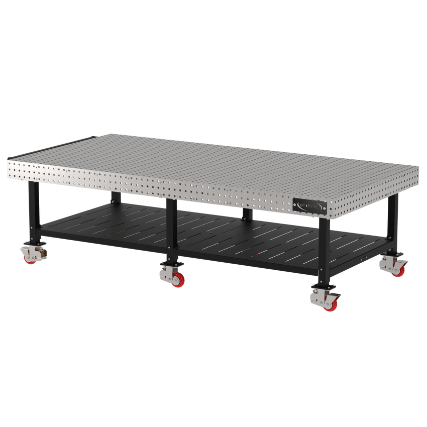 Diversified Woodcrafts Welding Table, Fixed Height, 36"H x 120"L x 60"D, Shelf, Handle, Casters (DIV - DMW12060SHC) - SchoolOutlet