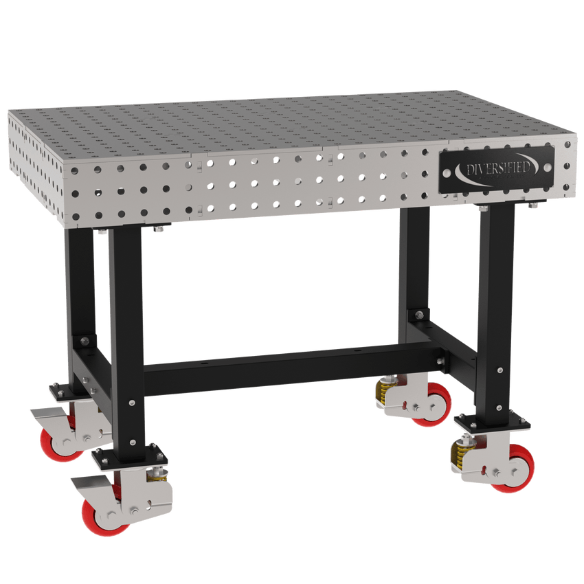 Diversified Woodcrafts Welding Table, Fixed Height, 36"H x 48"L x 30"D, Casters (DIV - DMW4830C) - SchoolOutlet