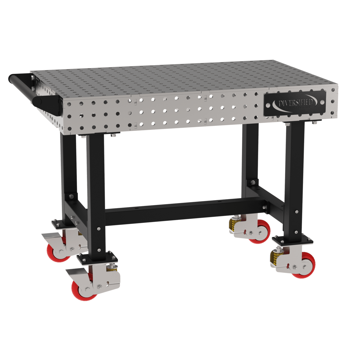 Diversified Woodcrafts Welding Table, Fixed Height, 36"H x 48"L x 30"D, 1 Handle, Casters (DIV - DMW4830HC) - SchoolOutlet