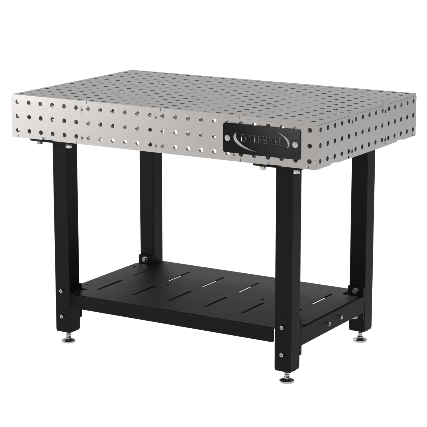 Diversified Woodcrafts Welding Table, Fixed Height, 36"H x 48"L x 30"D, 1 Shelf, Self - Leveling Feet (DIV - DMW4830S) - SchoolOutlet