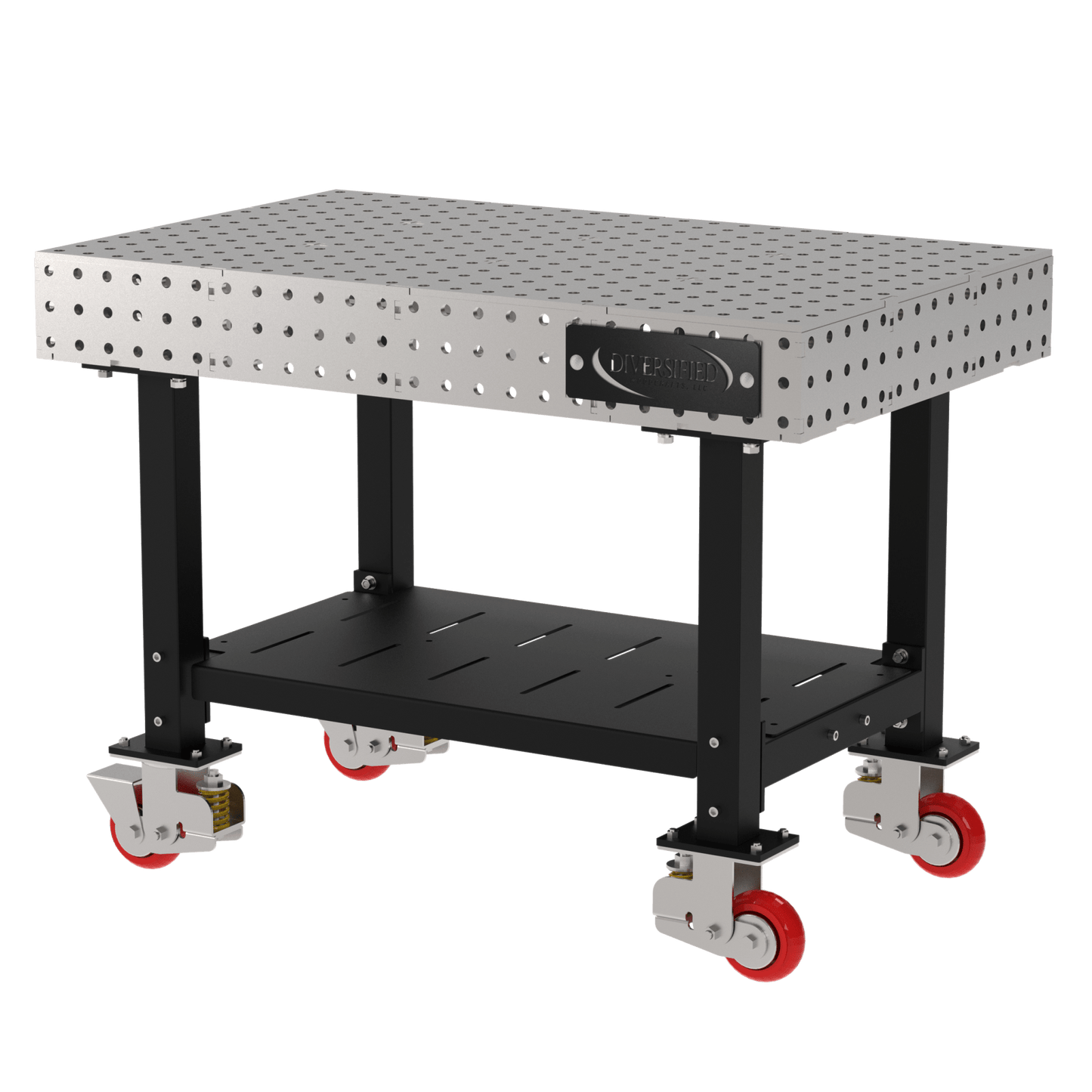 Diversified Woodcrafts Welding Table, Fixed Height, 36"H x 48"L x 30"D, 1 Shelf, Casters (DIV - DMW4830SC) - SchoolOutlet