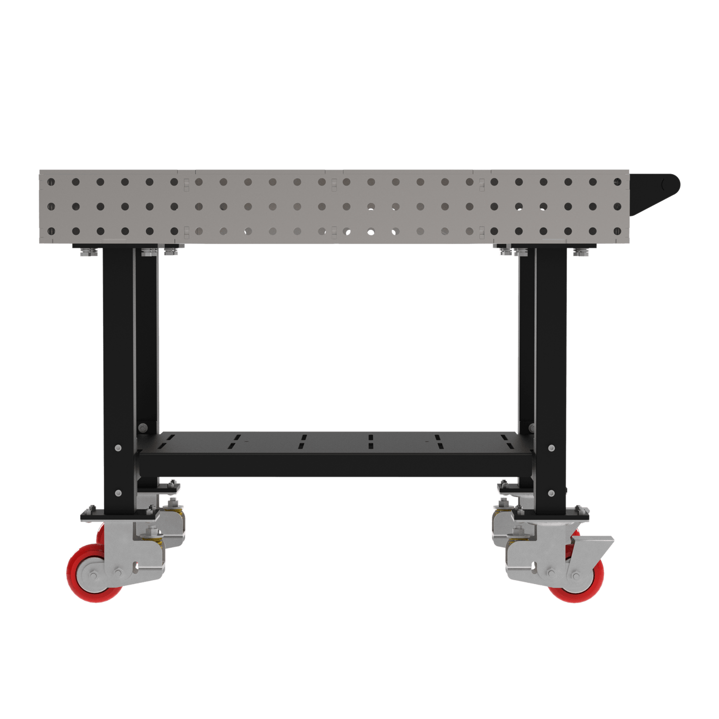 Diversified Woodcrafts Welding Table, Fixed Height, 36"H x 48"L x 30"D, 1 Shelf, Handle, Casters (DIV - DMW4830SHC) - SchoolOutlet