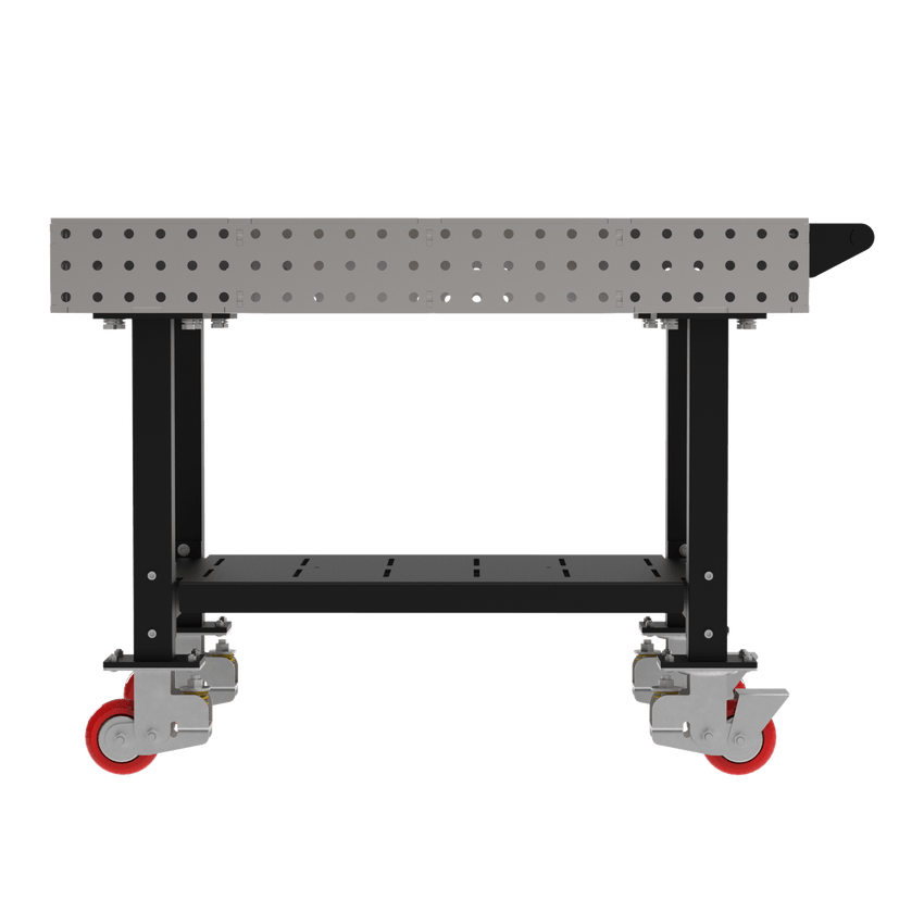 Diversified Woodcrafts Welding Table, Fixed Height, 36"H x 48"L x 30"D, 1 Shelf, Handle, Casters (DIV - DMW4830SHC) - SchoolOutlet