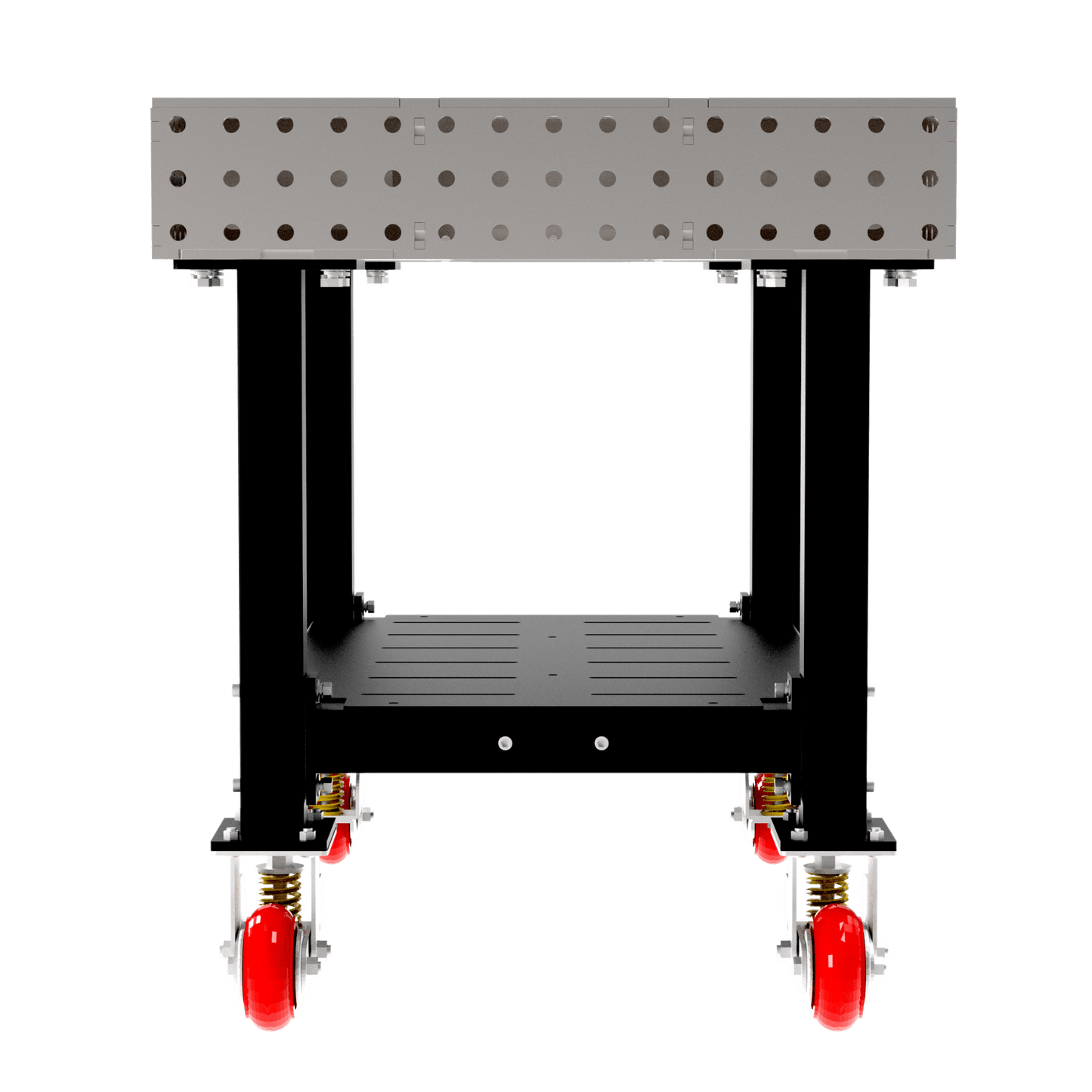 Diversified Woodcrafts Welding Table, Fixed Height, 36"H x 48"L x 30"D, 1 Shelf, Handle, Casters (DIV - DMW4830SHC) - SchoolOutlet