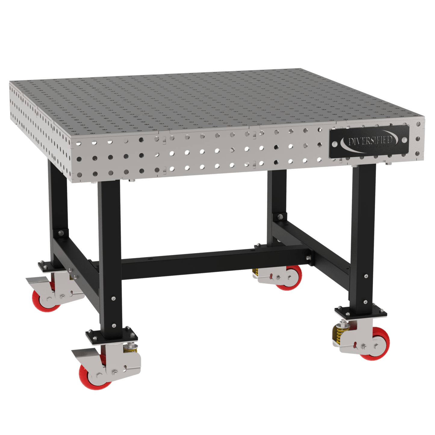 Diversified Woodcrafts Welding Table, Fixed Height, 36"H x 48"L x 48"D, Casters (DIV - DMW4848C) - SchoolOutlet