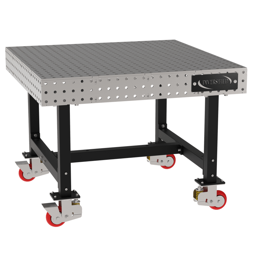 Diversified Woodcrafts Welding Table, Fixed Height, 36"H x 48"L x 48"D, Casters (DIV - DMW4848C) - SchoolOutlet