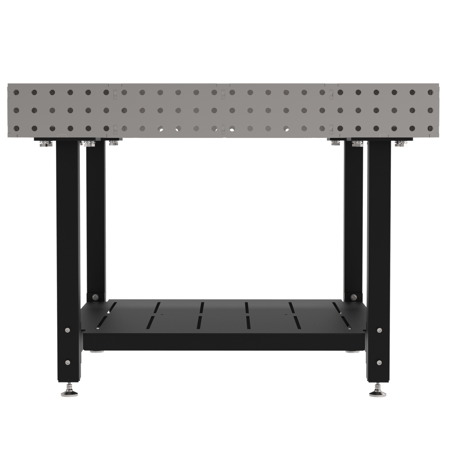 Diversified Woodcrafts Welding Table, Fixed Height, 36"H x 48"L x 48"D, 1 Shelf, Self - Leveling Feet (DIV - DMW4848S) - SchoolOutlet