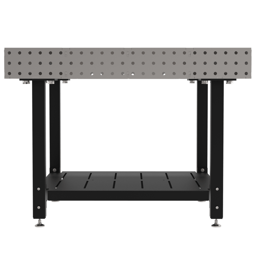 Diversified Woodcrafts Welding Table, Fixed Height, 36"H x 48"L x 48"D, 1 Shelf, Self - Leveling Feet (DIV - DMW4848S) - SchoolOutlet