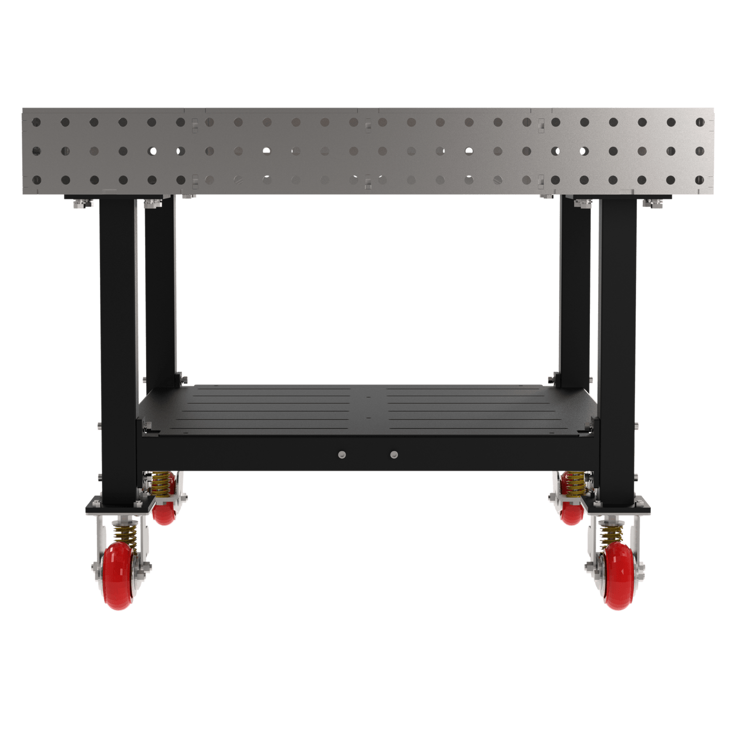 Diversified Woodcrafts Welding Table, Fixed Height, 36"H x 48"L x 48"D, 1 Shelf, Casters (DIV - DMW4848SC) - SchoolOutlet