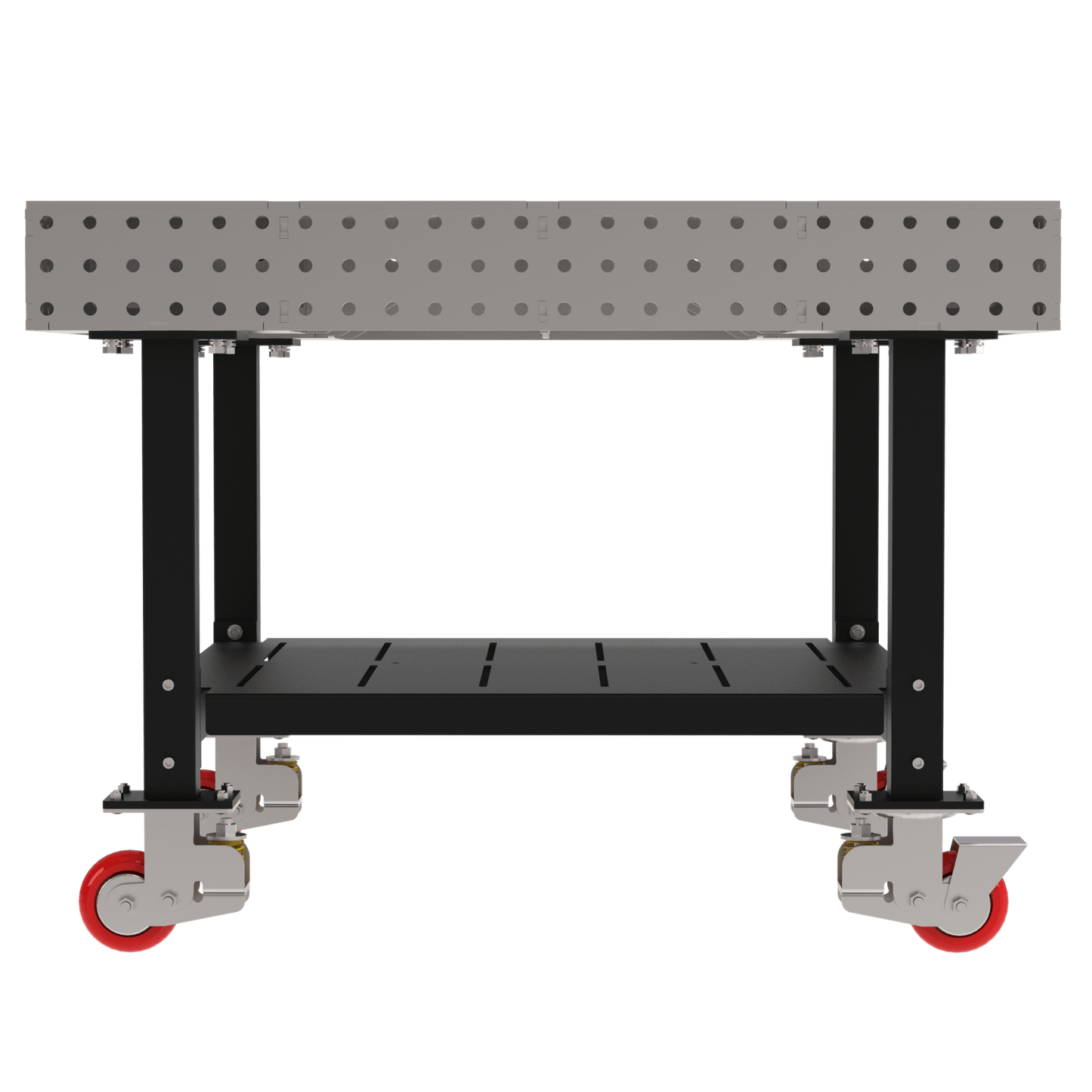 Diversified Woodcrafts Welding Table, Fixed Height, 36"H x 48"L x 48"D, 1 Shelf, Casters (DIV - DMW4848SC) - SchoolOutlet