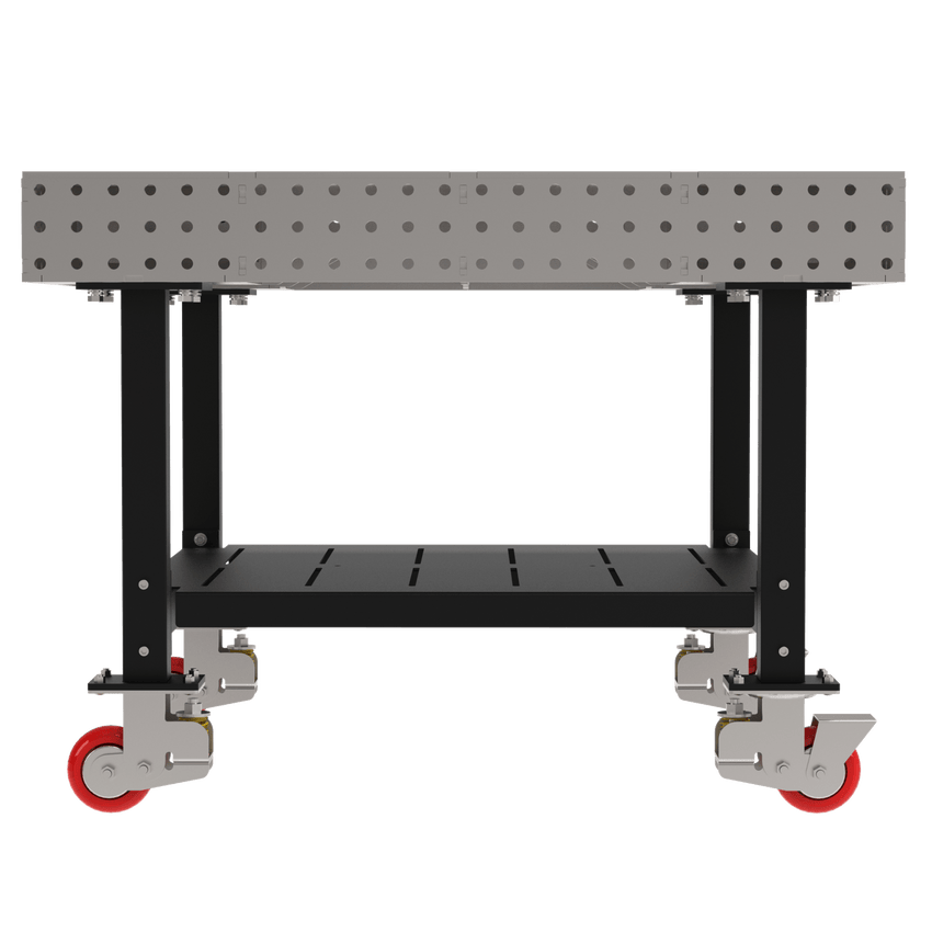 Diversified Woodcrafts Welding Table, Fixed Height, 36"H x 48"L x 48"D, 1 Shelf, Casters (DIV - DMW4848SC) - SchoolOutlet
