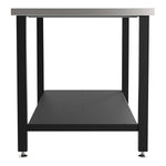 Diversified Woodcrafts Metal Fabrication Prep Table with Carbon Steel Top, Bottom Shelf & Self-Leveling Glides 60