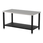 Diversified Woodcrafts Metal Fabrication Prep Table with Carbon Steel Top, Bottom Shelf & Self-Leveling Glides 60