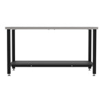 Diversified Woodcrafts Metal Fabrication Prep Table with Carbon Steel Top, Bottom Shelf & Self-Leveling Glides 60