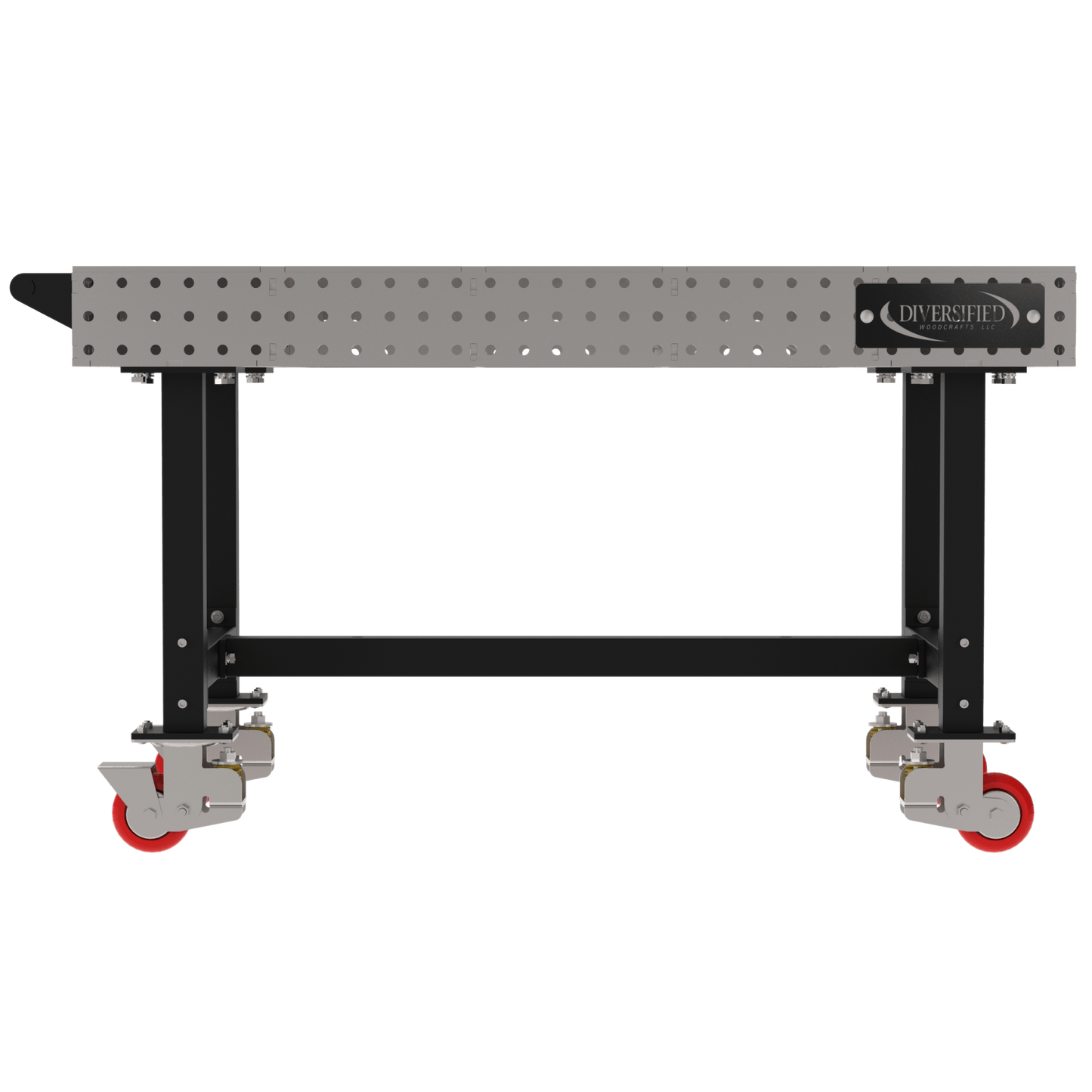 Diversified Woodcrafts Welding Table, Fixed Height, 36"H x 60"L x 36"D, 1 Handle, Casters (DIV - DMW6036HC) - SchoolOutlet
