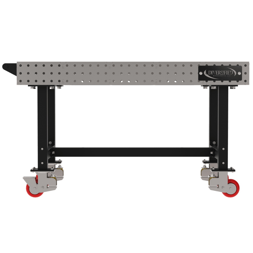 Diversified Woodcrafts Welding Table, Fixed Height, 36"H x 60"L x 36"D, 1 Handle, Casters (DIV - DMW6036HC) - SchoolOutlet