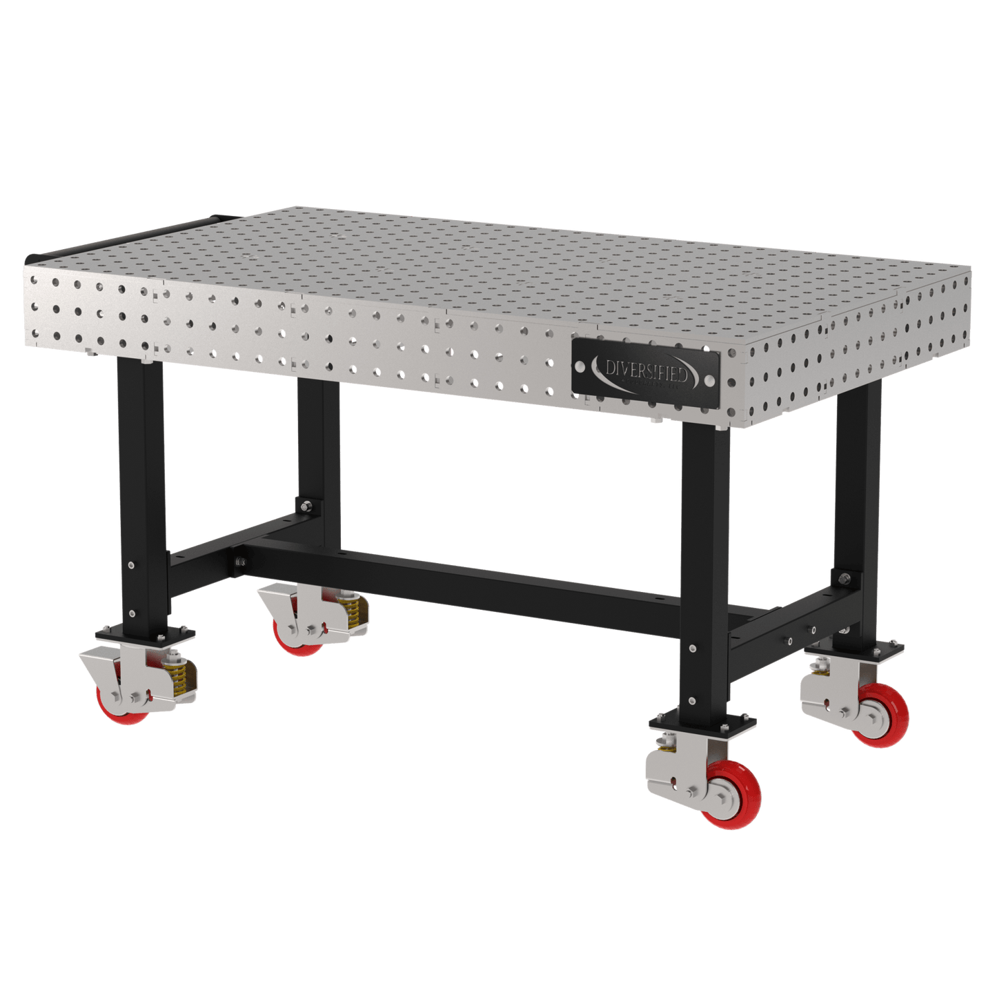 Diversified Woodcrafts Welding Table, Fixed Height, 36"H x 60"L x 36"D, 1 Handle, Casters (DIV - DMW6036HC) - SchoolOutlet