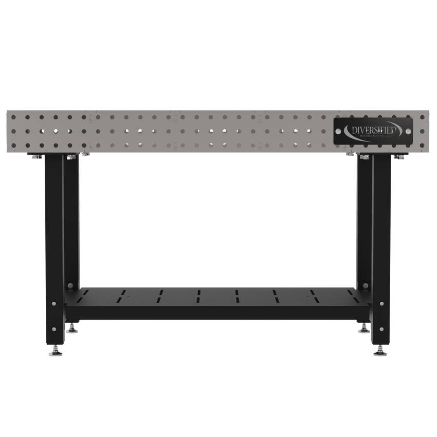 Diversified Woodcrafts Welding Table, Fixed Height, 36"H x 60"L x 36"D, 1 Shelf, Self - Leveling Feet (DIV - DMW6036S) - SchoolOutlet