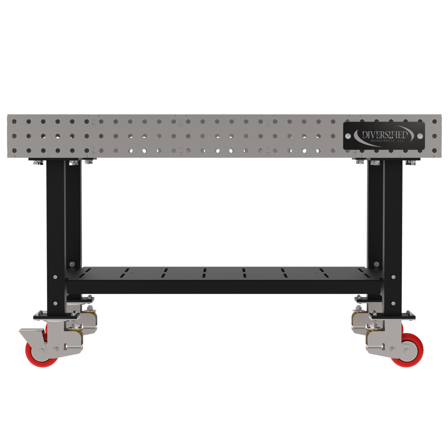 Diversified Woodcrafts Welding Table, Fixed Height, 36"H x 60"L x 36"D, 1 Shelf, Casters (DIV - DMW6036SC) - SchoolOutlet