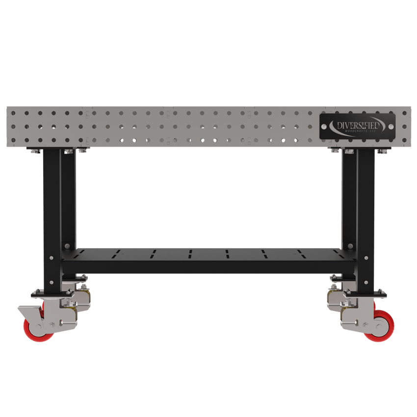 Diversified Woodcrafts Welding Table, Fixed Height, 36"H x 60"L x 36"D, 1 Shelf, Casters (DIV - DMW6036SC) - SchoolOutlet