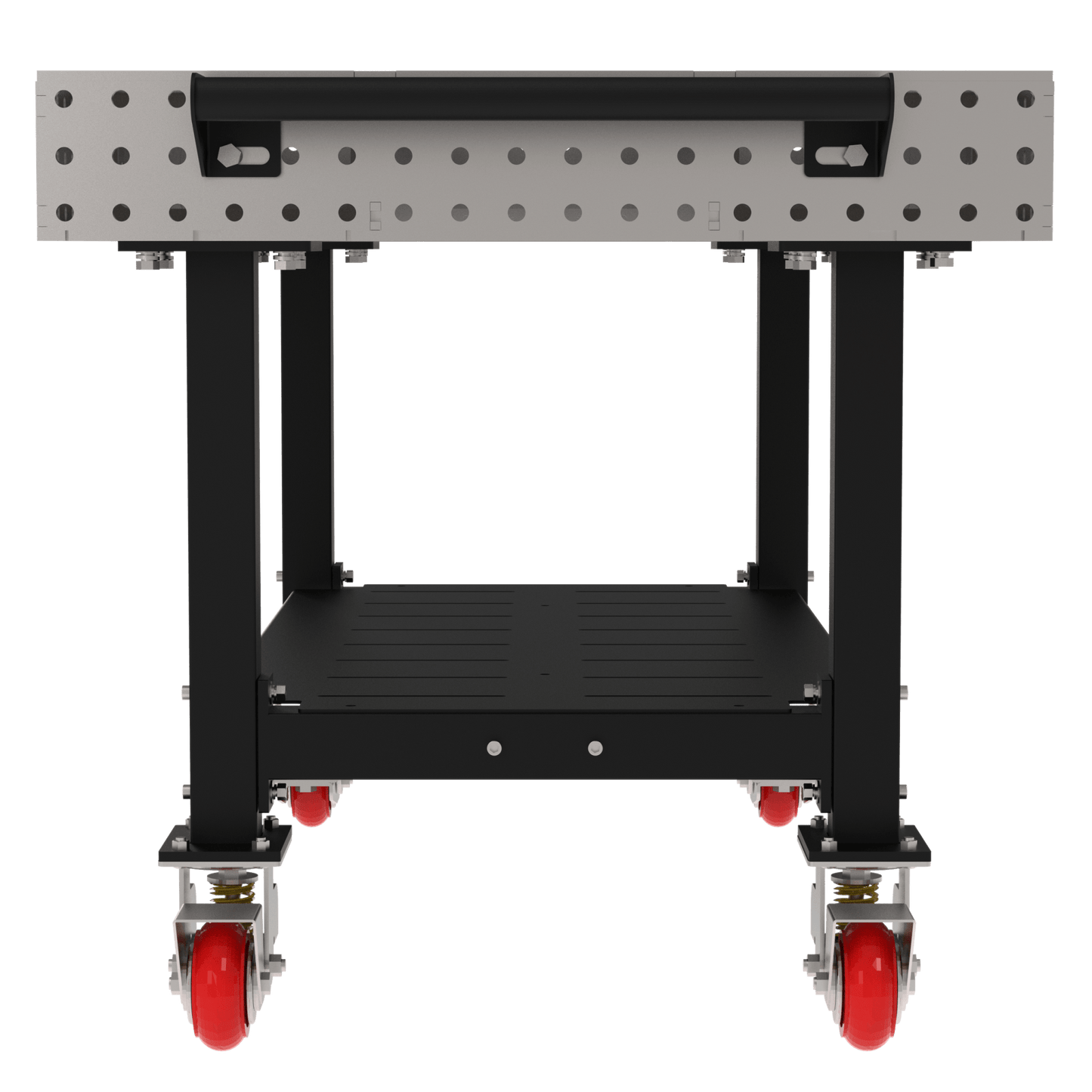 Diversified Woodcrafts Welding Table, Fixed Height, 36"H x 60"L x 36"D, 1 Shelf, Handle, Casters (DIV - DMW6036SHC) - SchoolOutlet