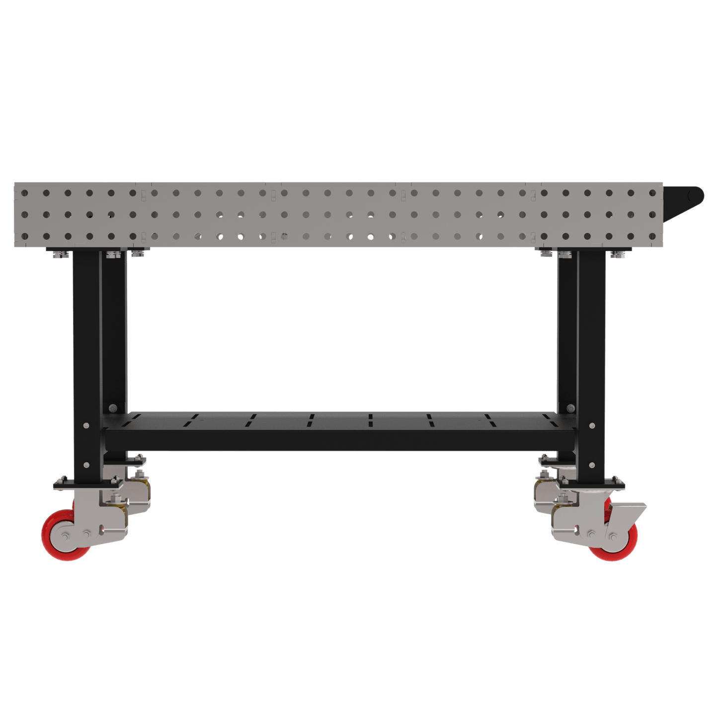Diversified Woodcrafts Welding Table, Fixed Height, 36"H x 60"L x 36"D, 1 Shelf, Handle, Casters (DIV - DMW6036SHC) - SchoolOutlet