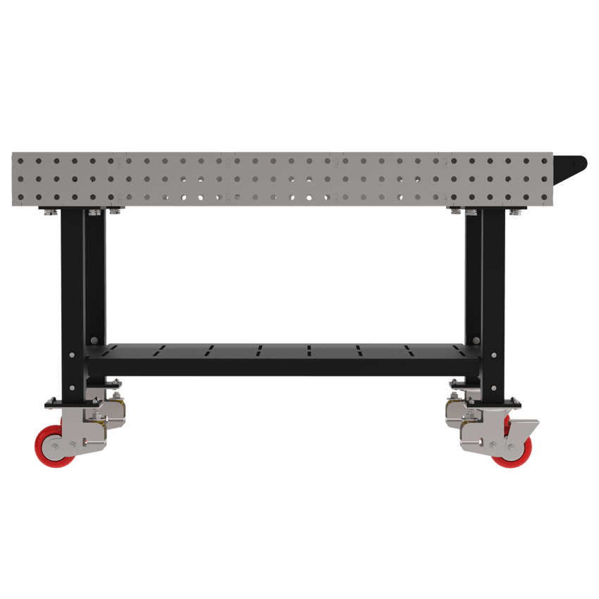 Diversified Woodcrafts Welding Table, Fixed Height, 36"H x 60"L x 36"D, 1 Shelf, Handle, Casters (DIV - DMW6036SHC) - SchoolOutlet