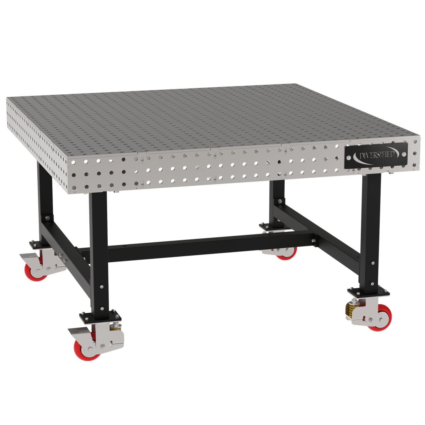 Diversified Woodcrafts Welding Table, Fixed Height, 36"H x 60"L x 60"D, Casters (DIV - DMW6060C) - SchoolOutlet