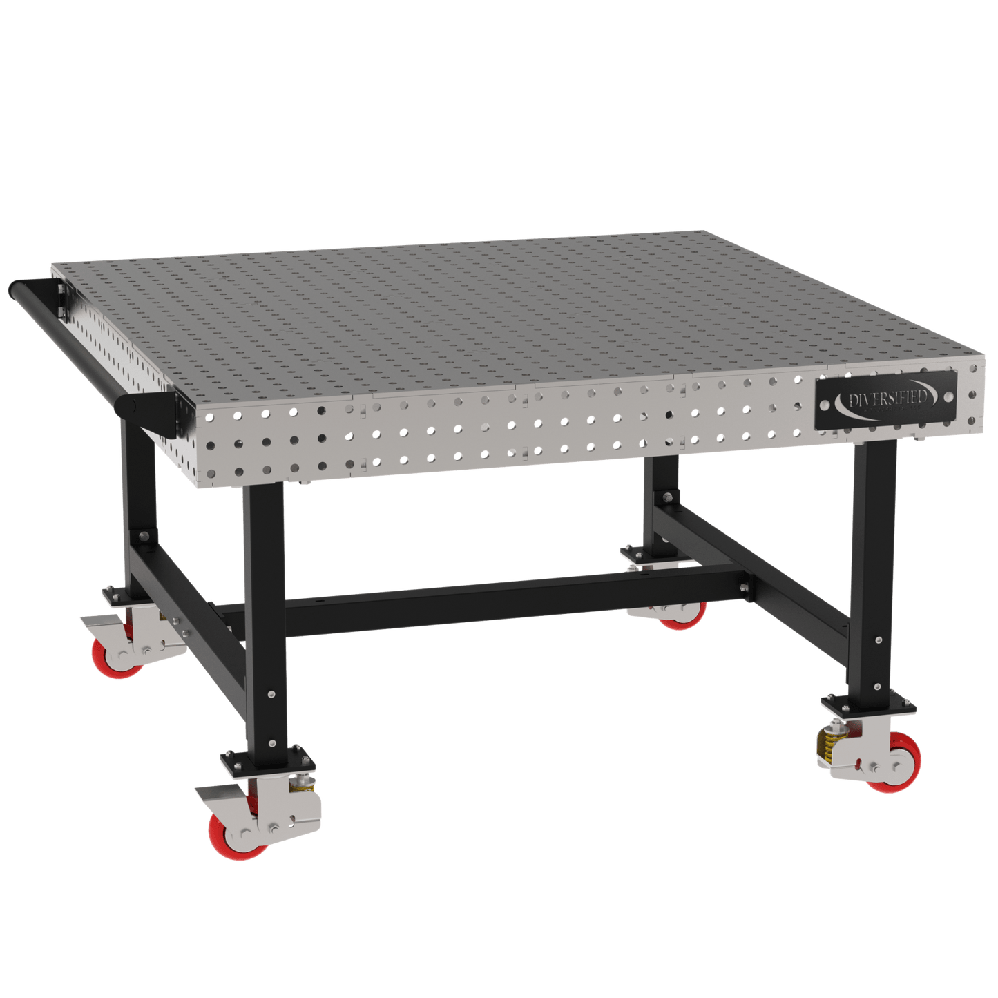 Diversified Woodcrafts Welding Table, Fixed Height, 36"H x 60"L x 60"D, 1 Handle, Casters (DIV - DMW6060HC) - SchoolOutlet