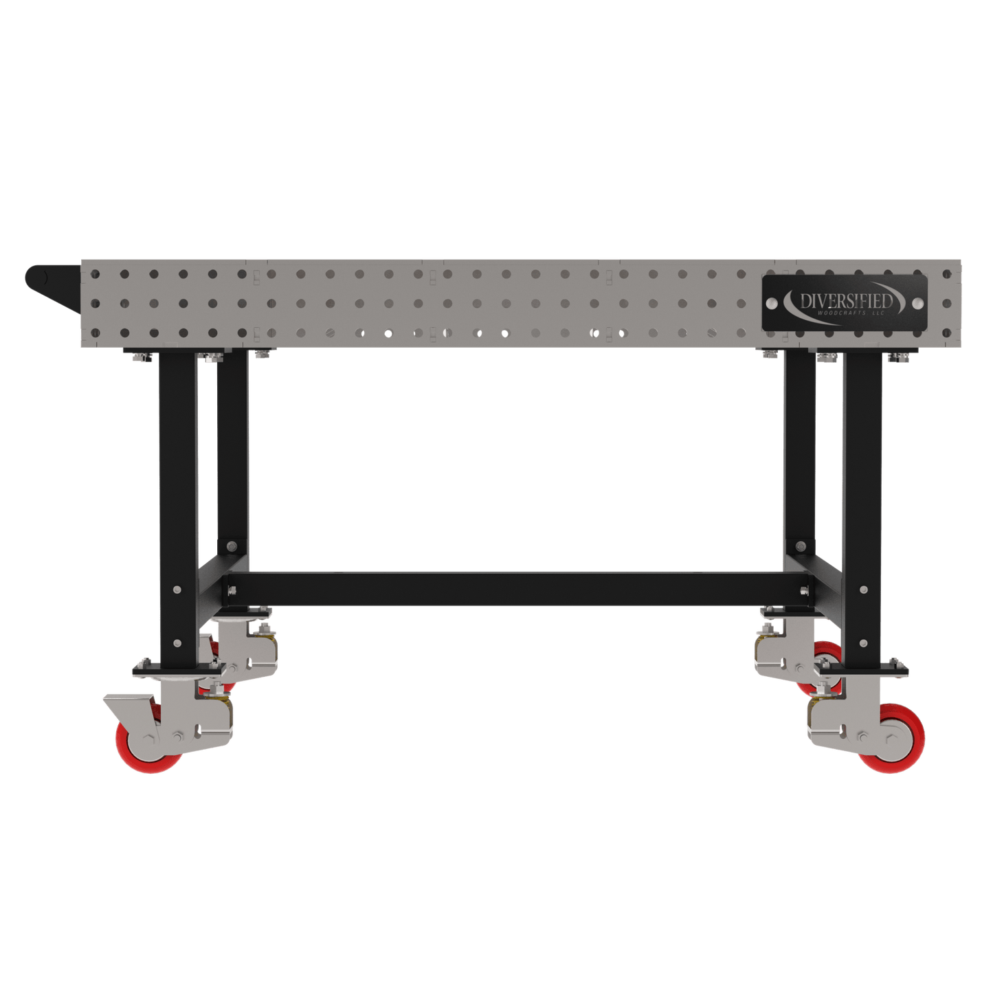 Diversified Woodcrafts Welding Table, Fixed Height, 36"H x 60"L x 60"D, 1 Handle, Casters (DIV - DMW6060HC) - SchoolOutlet