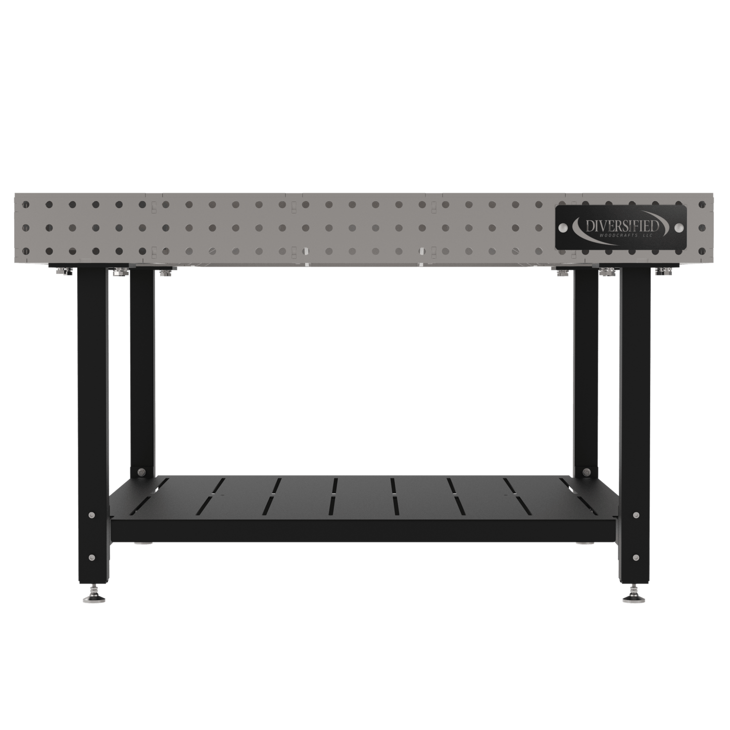 Diversified Woodcrafts Welding Table, Fixed Height, 36"H x 60"L x 60"D, 1 Shelf, Self - Leveling Feet (DIV - DMW6060S) - SchoolOutlet