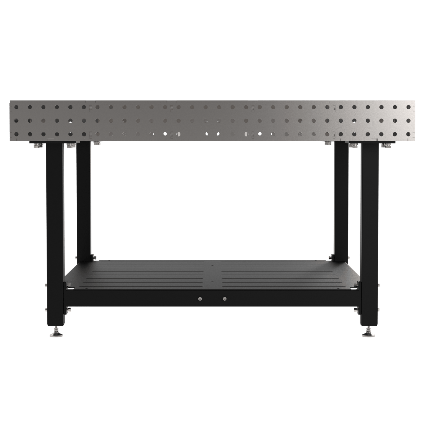 Diversified Woodcrafts Welding Table, Fixed Height, 36"H x 60"L x 60"D, 1 Shelf, Self - Leveling Feet (DIV - DMW6060S) - SchoolOutlet