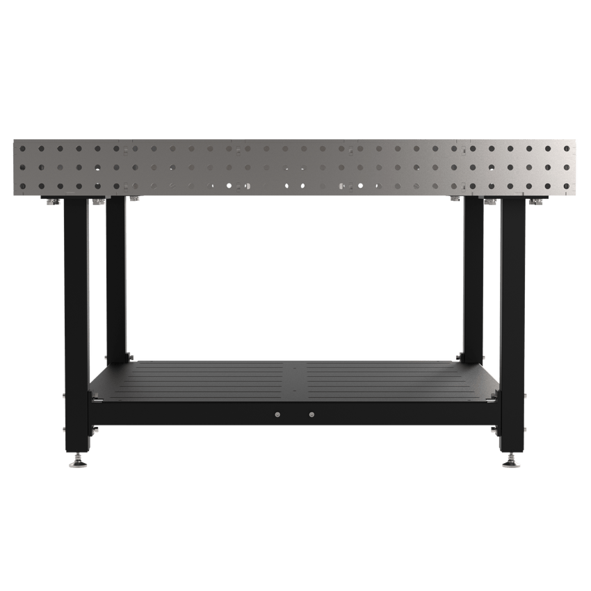 Diversified Woodcrafts Welding Table, Fixed Height, 36"H x 60"L x 60"D, 1 Shelf, Self - Leveling Feet (DIV - DMW6060S) - SchoolOutlet