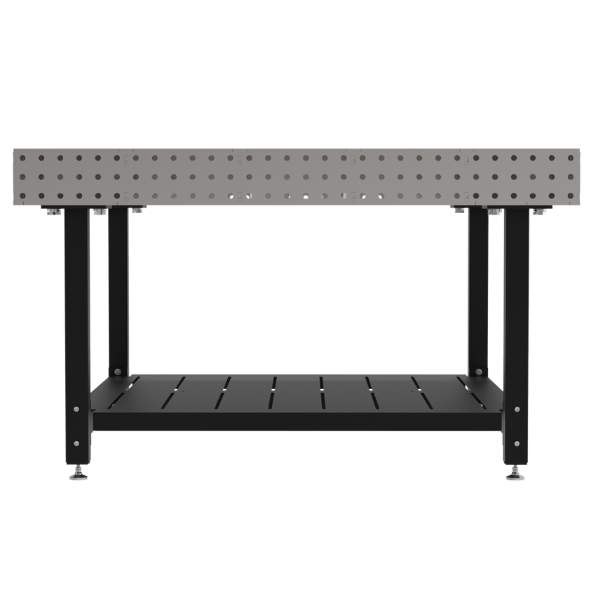 Diversified Woodcrafts Welding Table, Fixed Height, 36"H x 60"L x 60"D, 1 Shelf, Self - Leveling Feet (DIV - DMW6060S) - SchoolOutlet