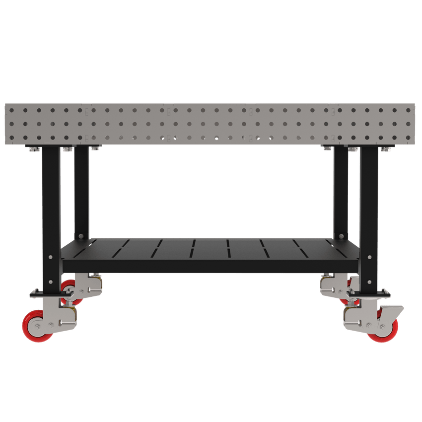 Diversified Woodcrafts Welding Table, Fixed Height, 36"H x 60"L x 60"D, 1 Shelf, Casters (DIV - DMW6060SC) - SchoolOutlet