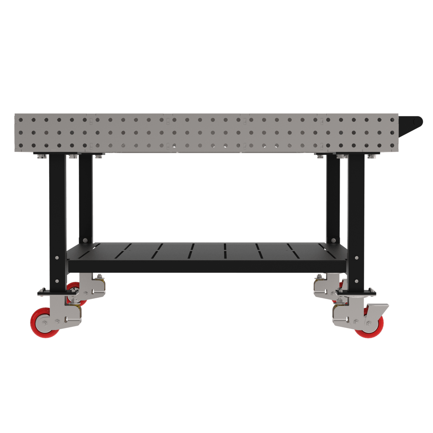 Diversified Woodcrafts Welding Table, Fixed Height, 36"H x 60"L x 60"D, 1 Shelf, Handle, Casters (DIV - DMW6060SHC) - SchoolOutlet